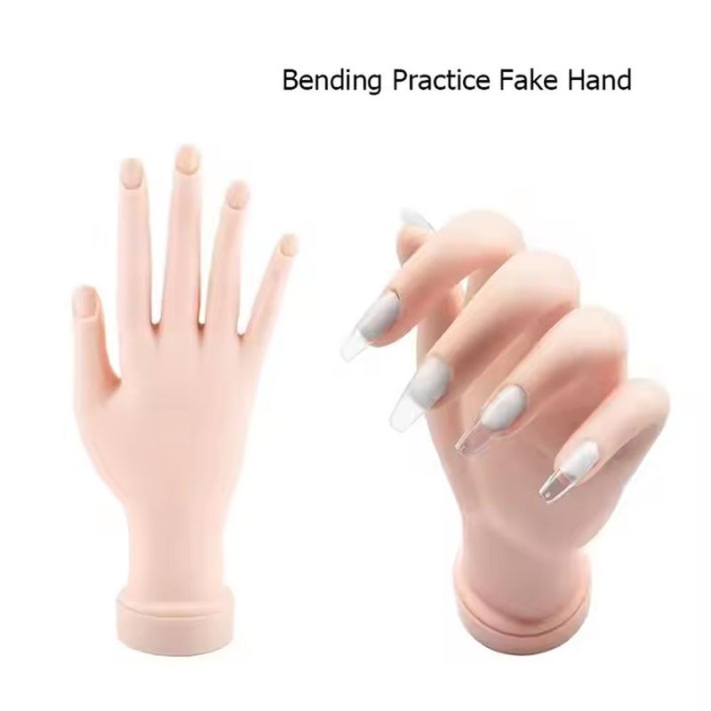Flexible Bendable Nail Practice Hand for Acrylic Nails – Silicone Gel Skin-Tone Practice Hand with Removable Nails, Ideal for Beginners & Nail Art Enthusiasts - Image 5